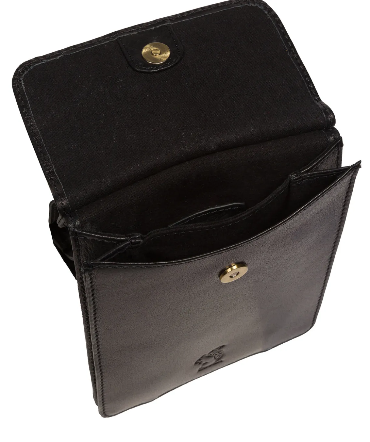 Milly' Black Leather Cross Body Phone Bag