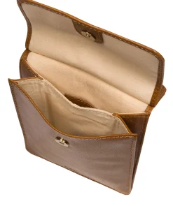 Milly' Dark Tan Leather Cross Body Phone Bag