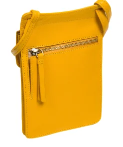 Milly' Lemon Drop Leather Cross Body Phone Bag
