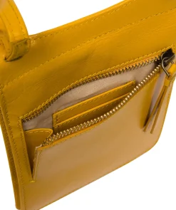 Milly' Lemon Drop Leather Cross Body Phone Bag