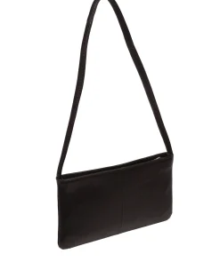 Mimi' Black Leather Evening Phone Bag