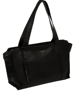 Mimi' Black Leather Handbag