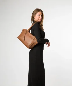Mimi' Rich Tan Leather Handbag