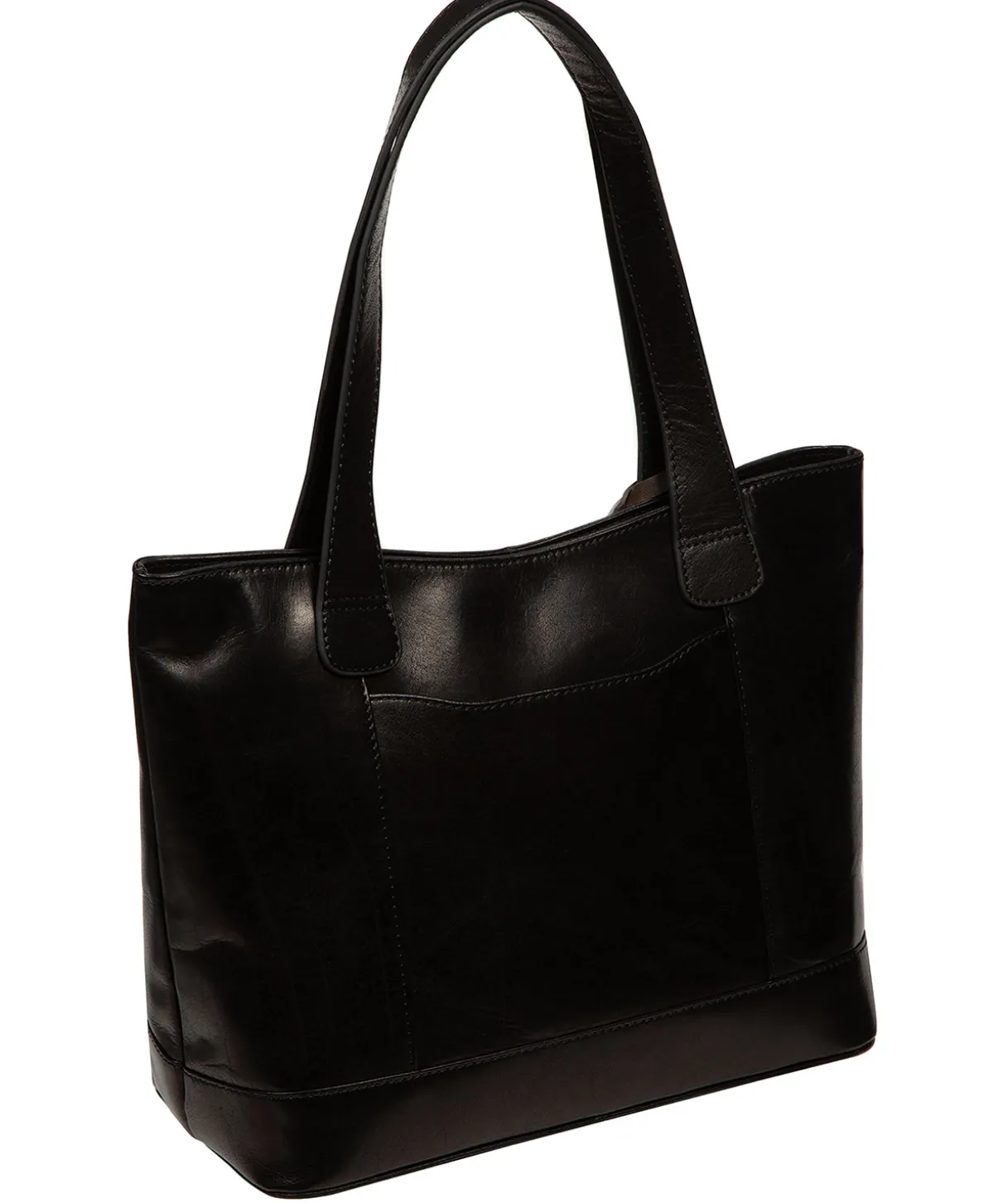 Minella' Black Leather Tote Bag
