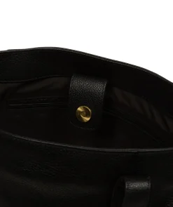 Mochi' Black Leather Tote Bag