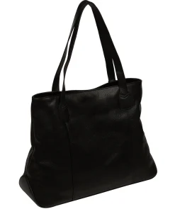 Mochi' Black Leather Tote Bag