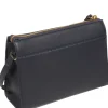 Monica' Navy Nappa Leather Cross Body Bag