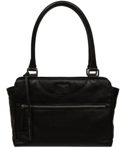 Mooki' Black Leather Handbag