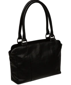 Mooki' Black Leather Handbag