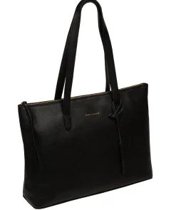 Morden' Black Leather Tote Bag