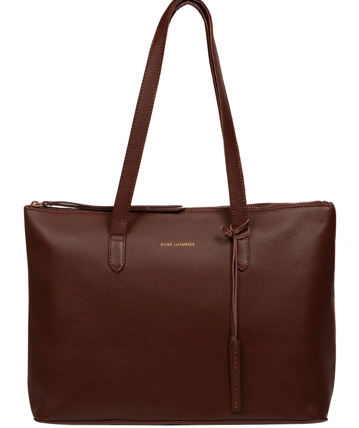 Morden' Chestnut Leather Tote Bag