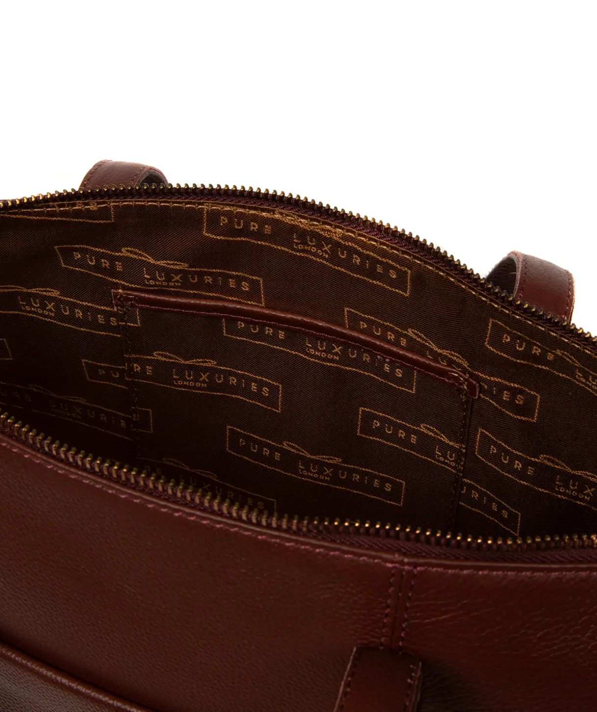 Morden' Chestnut Leather Tote Bag