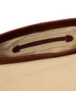 Myla' Conker Brown Leather Cross Body Bag