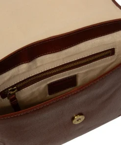 Myla' Conker Brown Leather Cross Body Bag