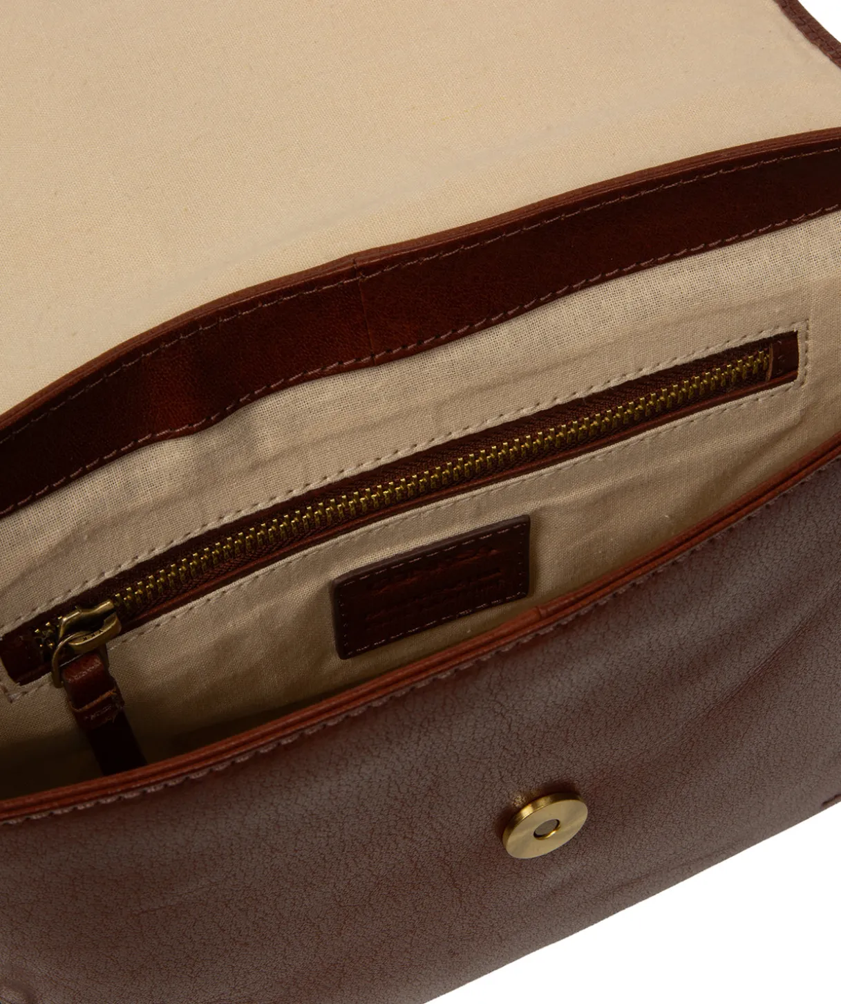 Myla' Conker Brown Leather Cross Body Bag