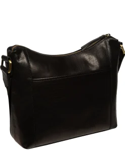 Natalie' Black Leather Shoulder Bag