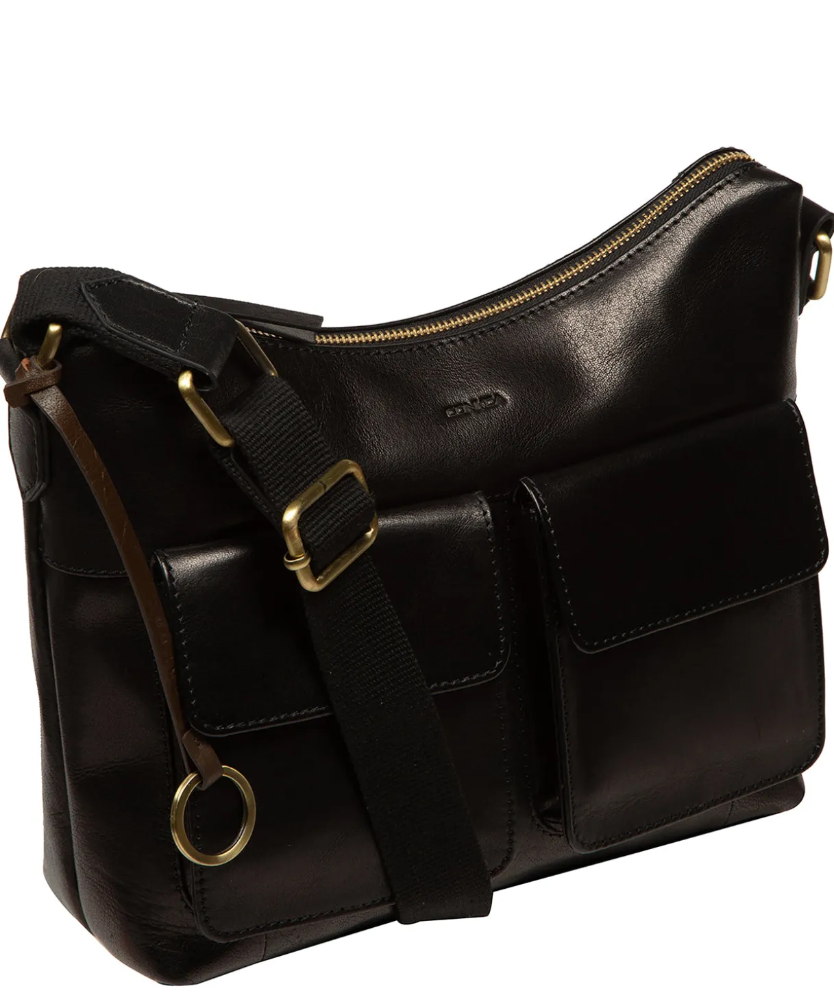 Natalie' Black Leather Shoulder Bag