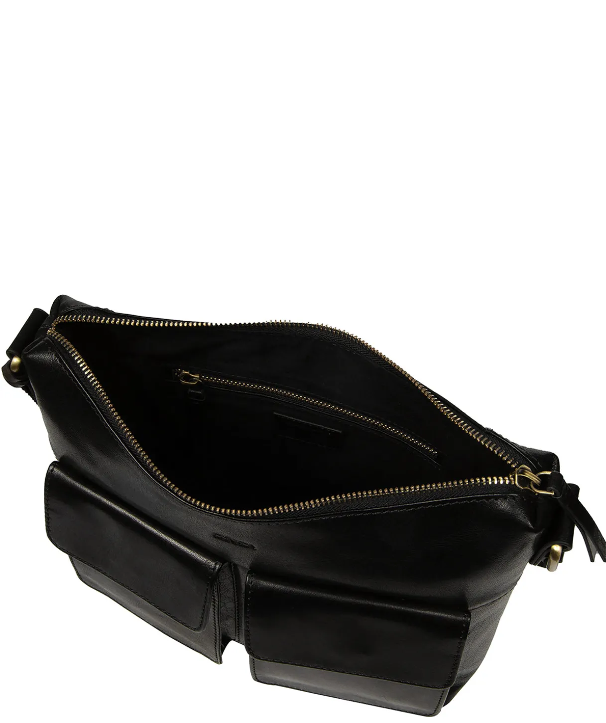 Natalie' Black Leather Shoulder Bag