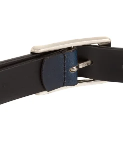 Navy Genuine Leather Ladies' Belt