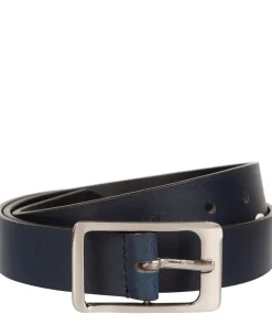 Navy Genuine Leather Ladies' Belt