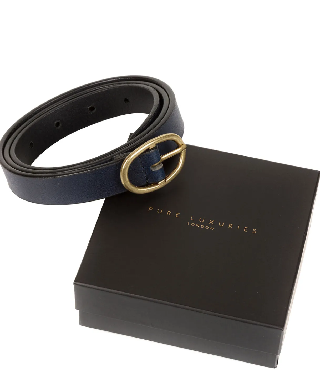 Navy Quality Leather Ladies' Belt