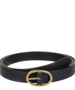 Navy Quality Leather Ladies' Belt