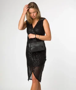 Nerissa' Black Leather Mini Clutch Bag