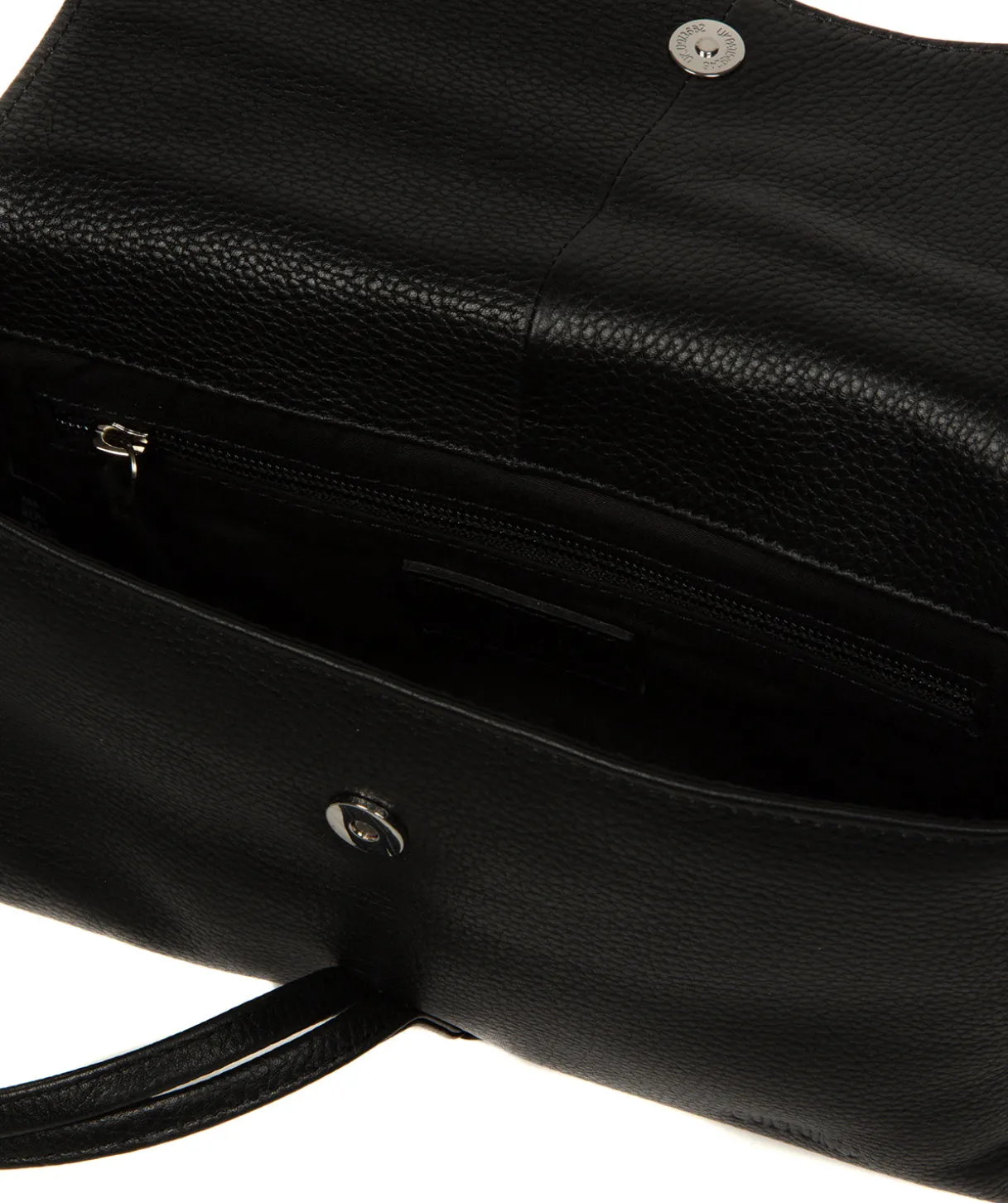 Nerissa' Black Leather Mini Clutch Bag