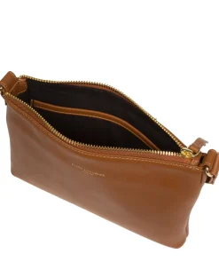 Nessa' Oak Nappa Leather Cross Body Bag