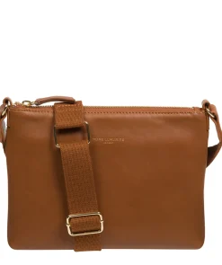 Nessa' Oak Nappa Leather Cross Body Bag