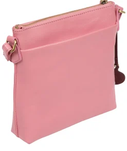 Nikita' Blush Leather Cross Body Bag