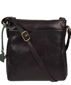 Nikita' Navy Leather Cross Body Bag