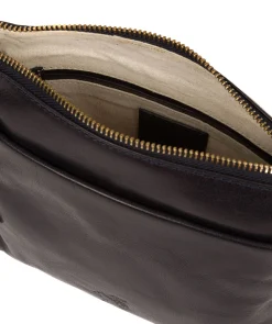Nikita' Navy Leather Cross Body Bag