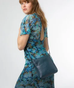 Nikita' Snorkel Blue Leather Cross Body Bag