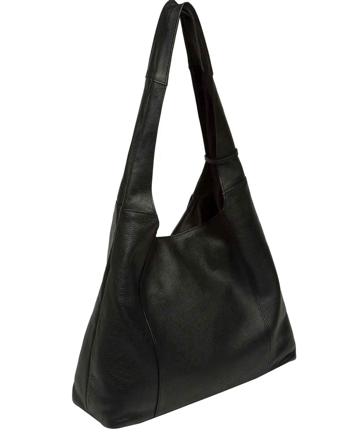Nina' Black Leather Shoulder Bag