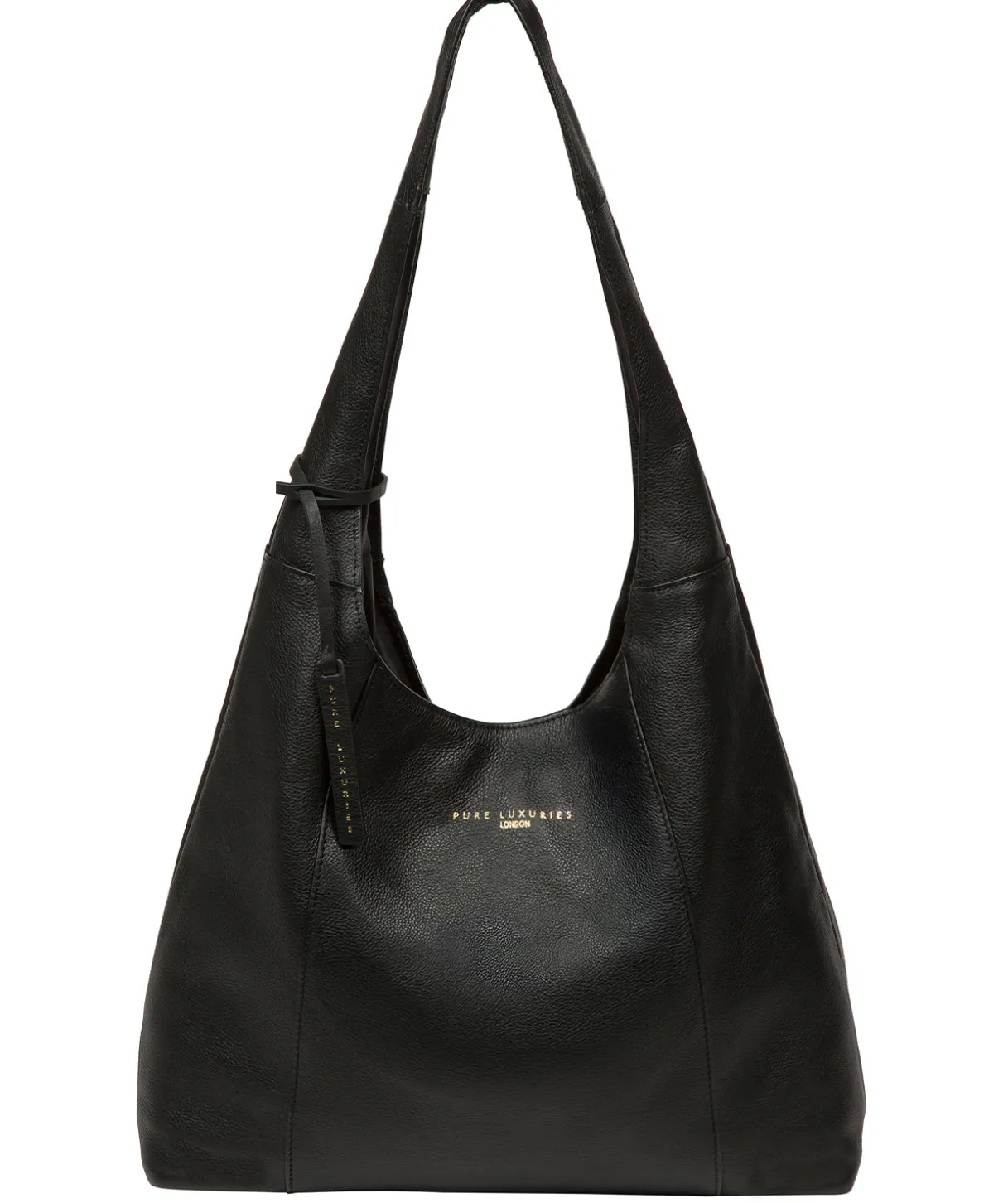Nina' Black Leather Shoulder Bag