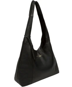 Nina' Black Leather Shoulder Bag