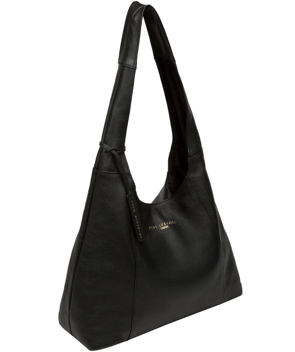 Nina' Black Leather Shoulder Bag