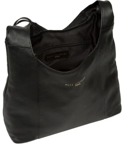 Nina' Black Leather Shoulder Bag