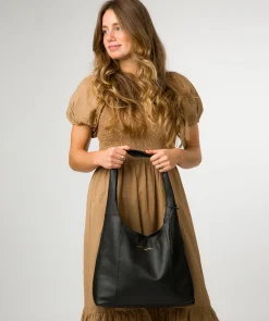 Nina' Black Leather Shoulder Bag