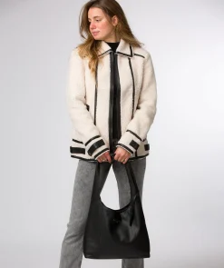 Nina' Black Leather Shoulder Bag