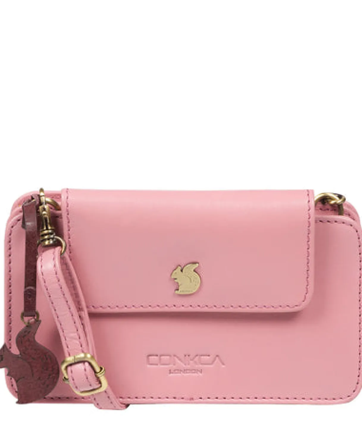 Nina' Black & Tan Leather Shoulder Bag
