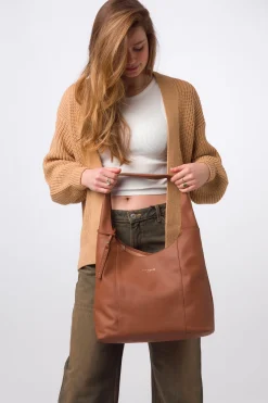 Nina' Oak Leather Shoulder Bag