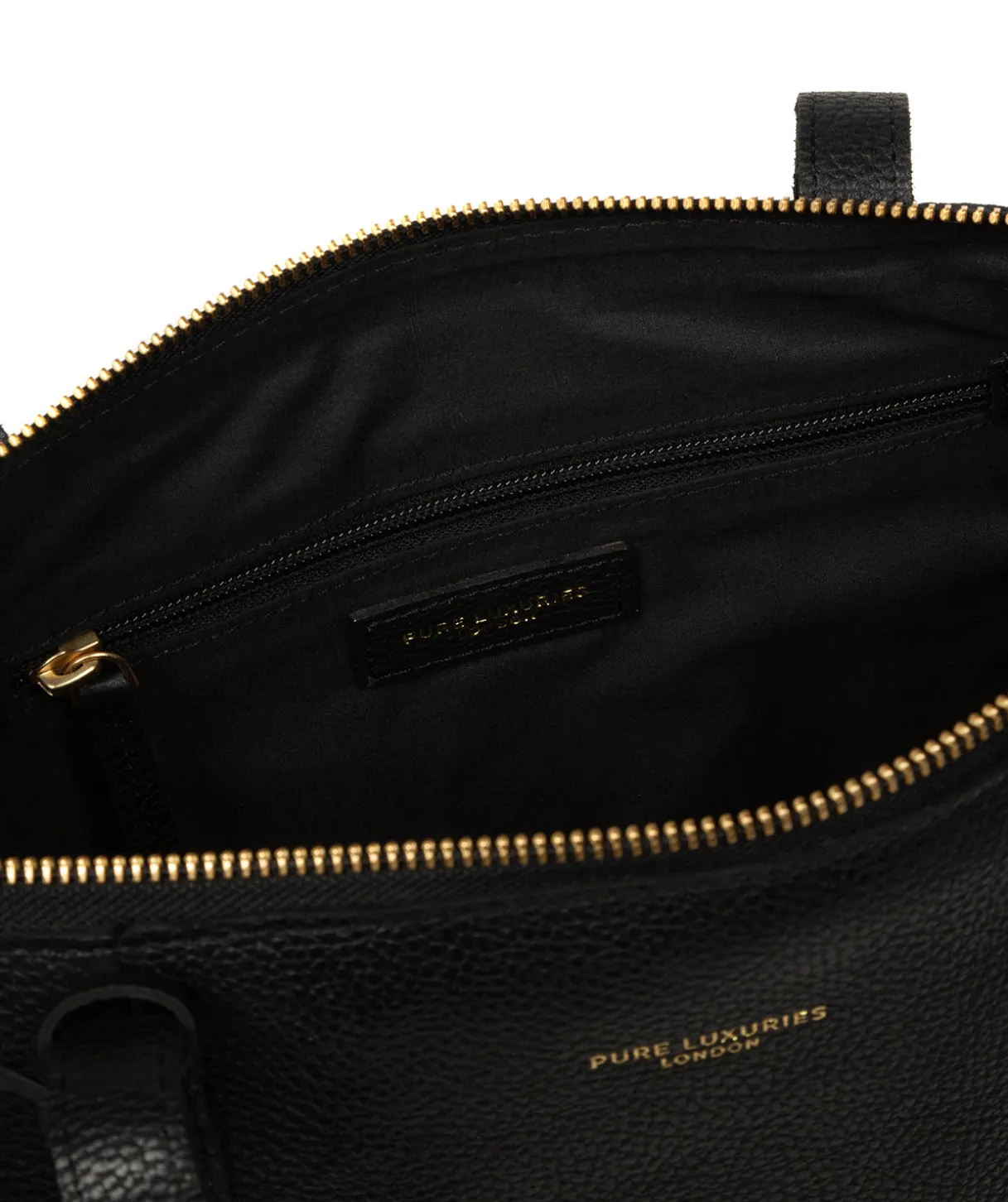 Niva' Black Leather Tote Bag