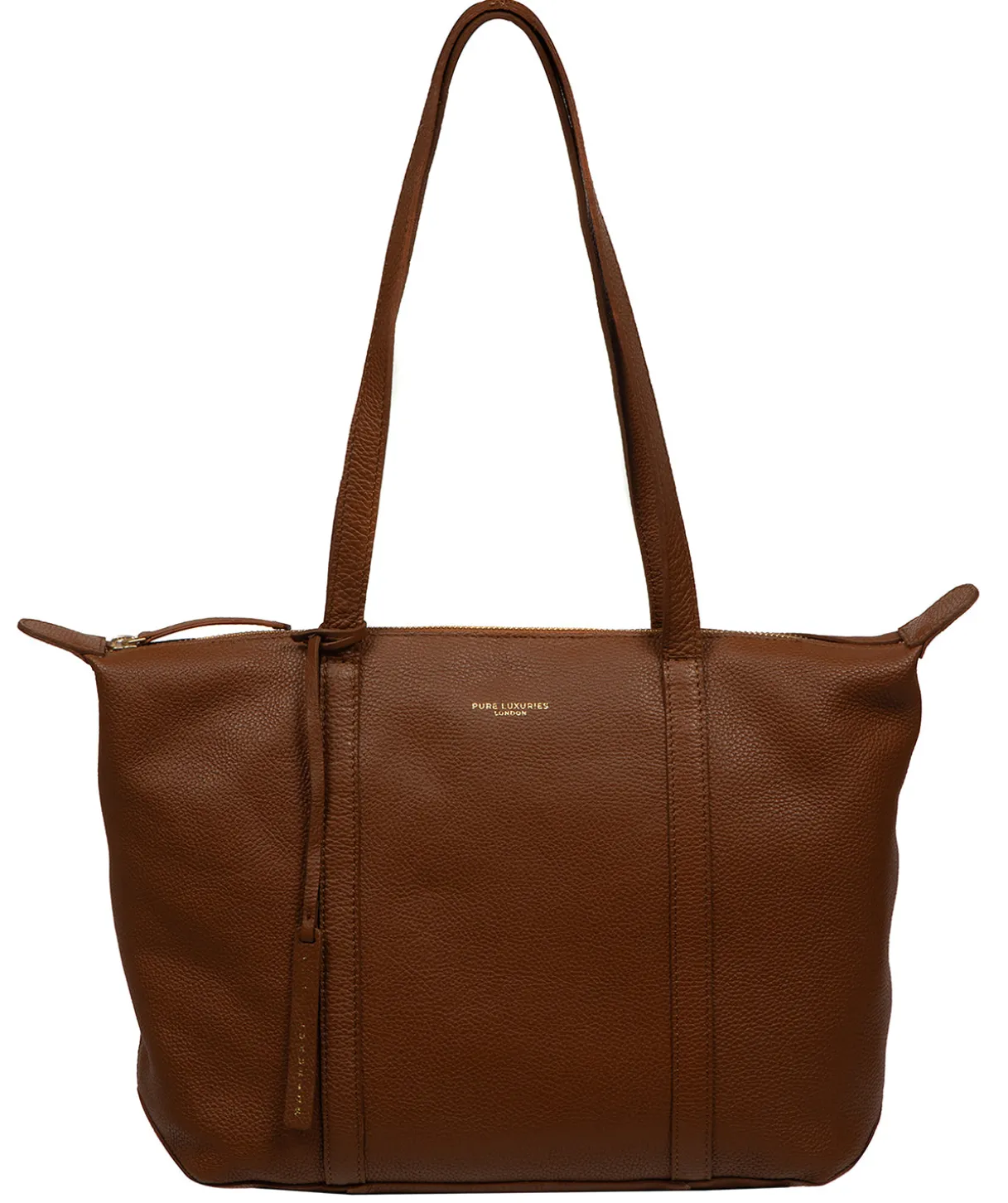 Niva' Rich Tan Leather Tote Bag