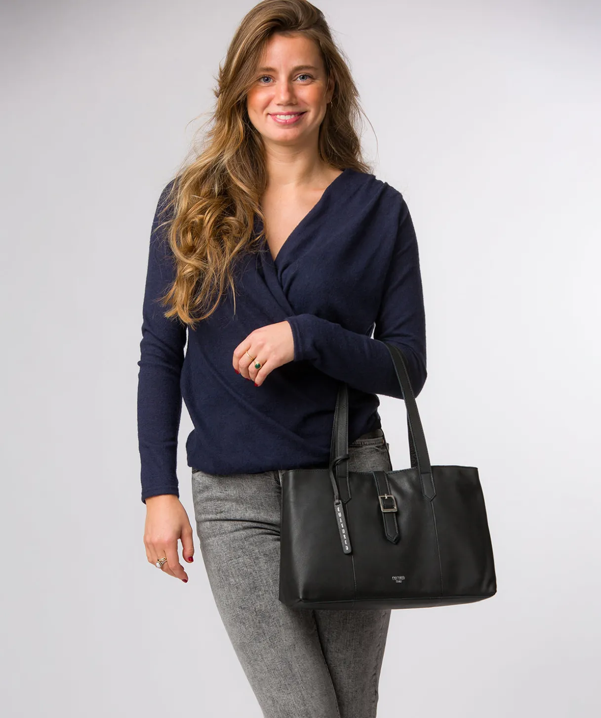 Noelle' Black Leather Handbag