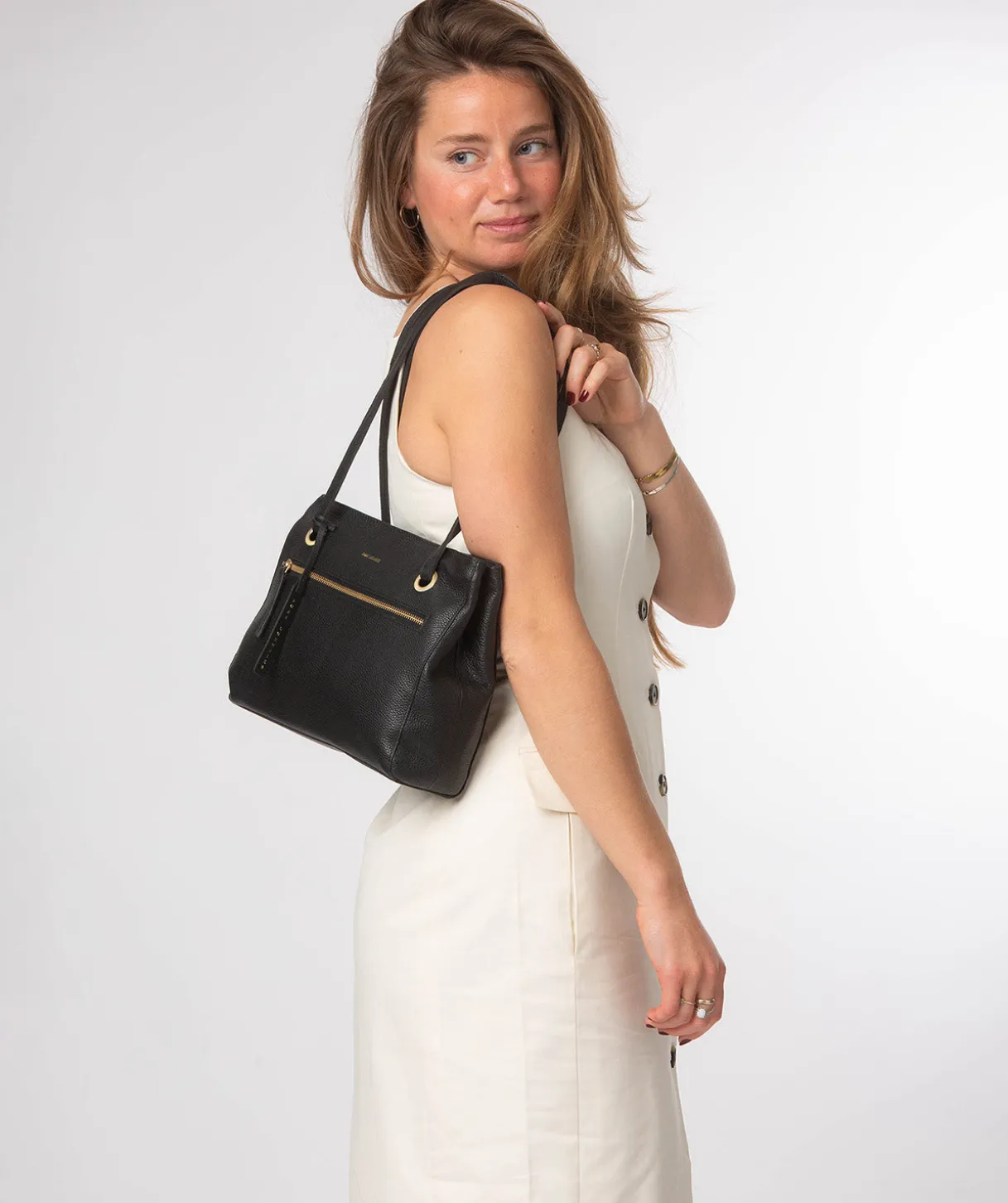 Noko' Black Leather Handbag