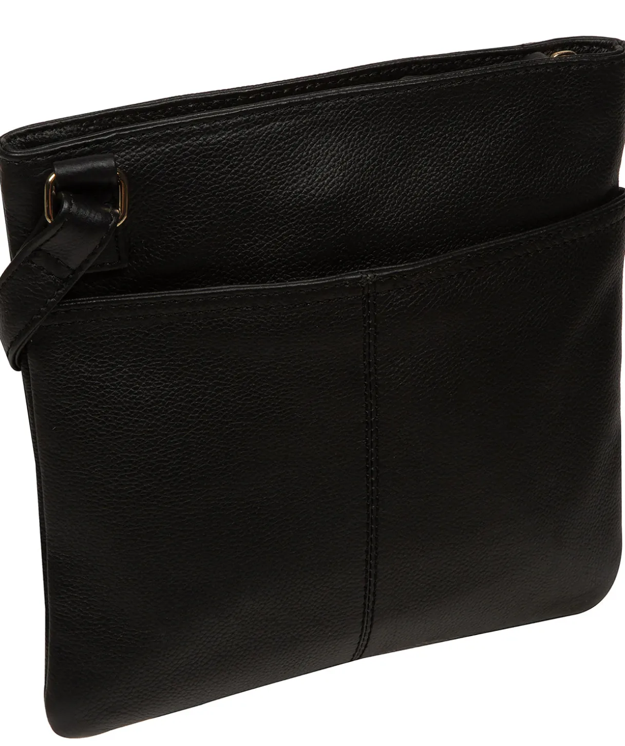 Nola' Black Leather Cross Body Bag