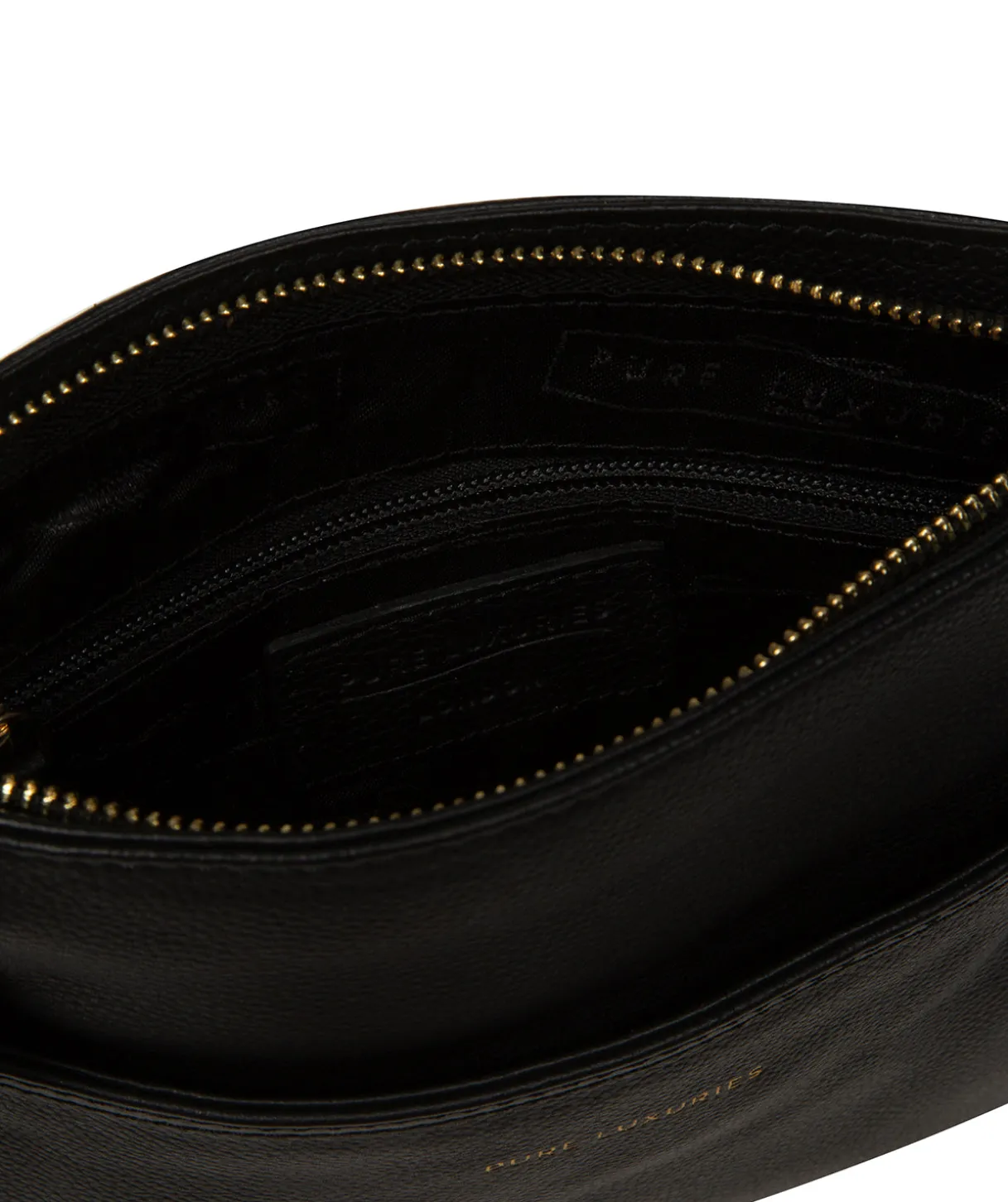Nola' Black Leather Cross Body Bag