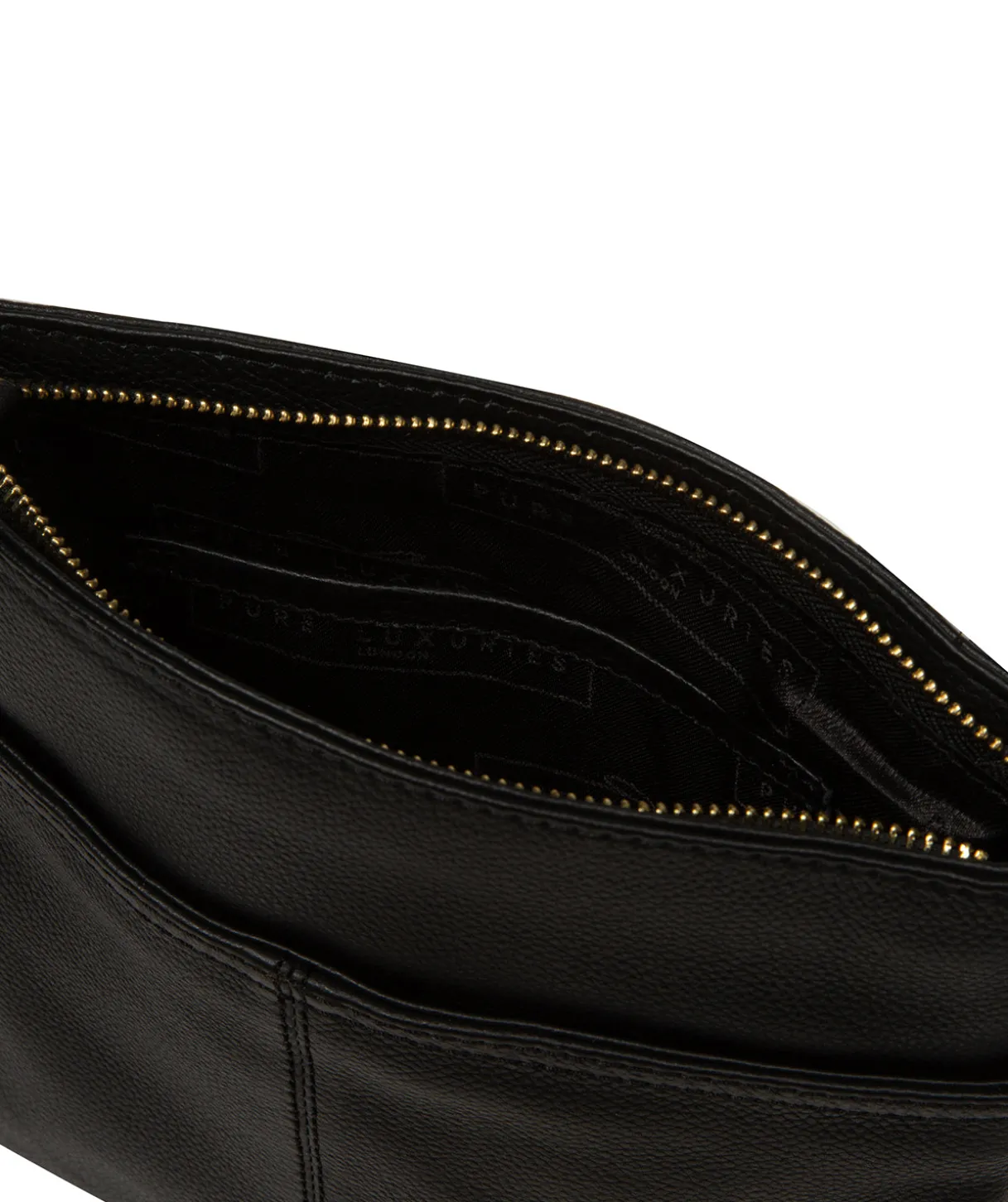 Nola' Black Leather Cross Body Bag